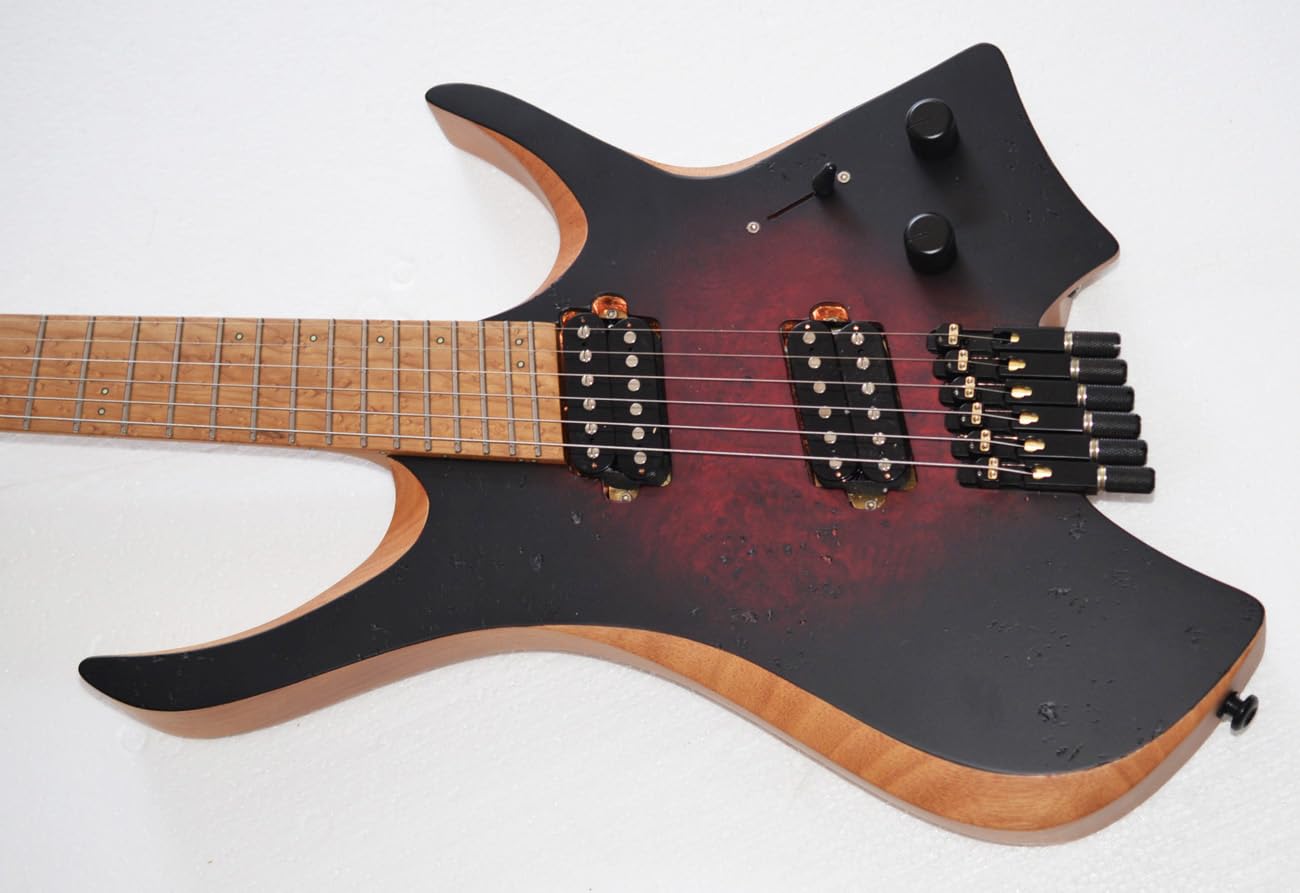 Amazon.co.jp: 2024 NKGuitar Fanned frets 6弦 ヘッドレス エレキ
